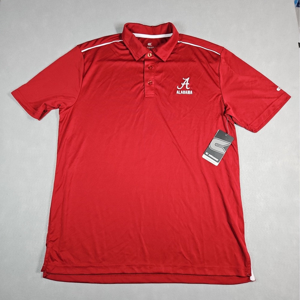 Colosseum Mens Alabama Crimson Tide Football Polo Shirt Size Large NWT
